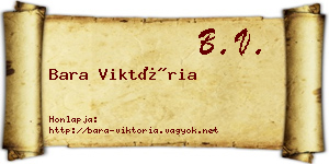 Bara Viktória névjegykártya