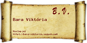 Bara Viktória névjegykártya
